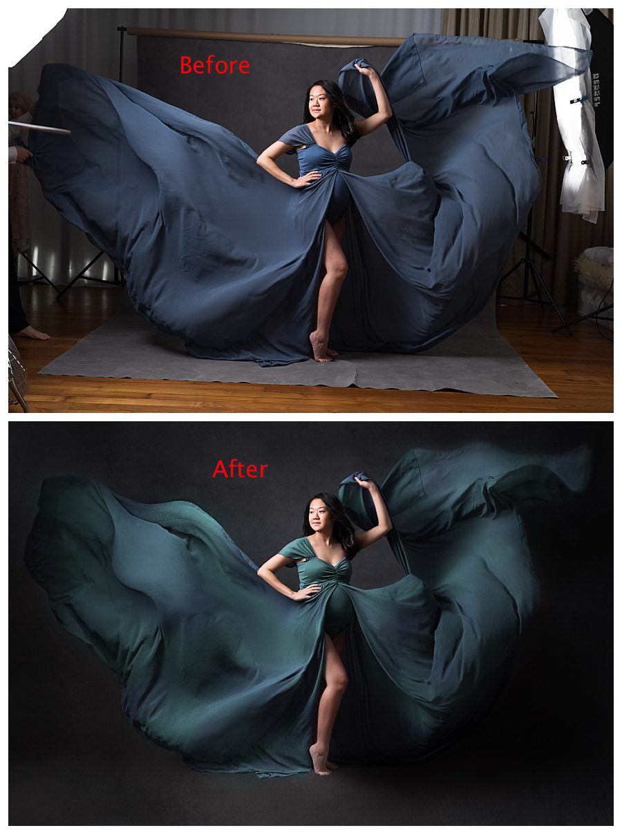 Before and after_maternity Portrait_ singapore